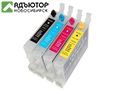 Перезаправляемые картриджи EPSON T0631-T0634 с чипами  для Epson C67/C87/CX3700/CX4100 IST 4 шт. купить в новосибирске. adutor.ru