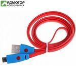 Кабель USB - micro USB Glossar M4 Smile (red) 31296 купить в новосибирске. adutor.ru